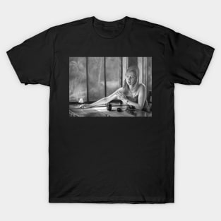 The Candle - charcoal drawing - by Avril Thomas T-Shirt